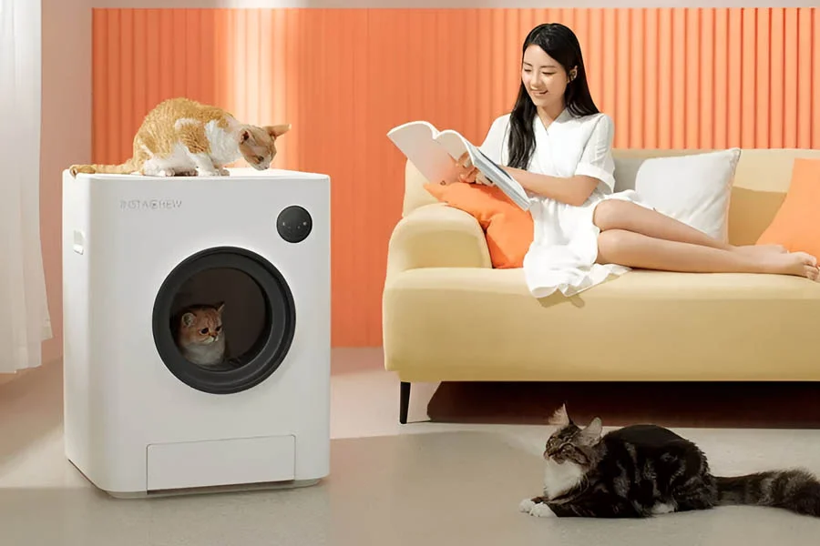 cat self cleaning litter box